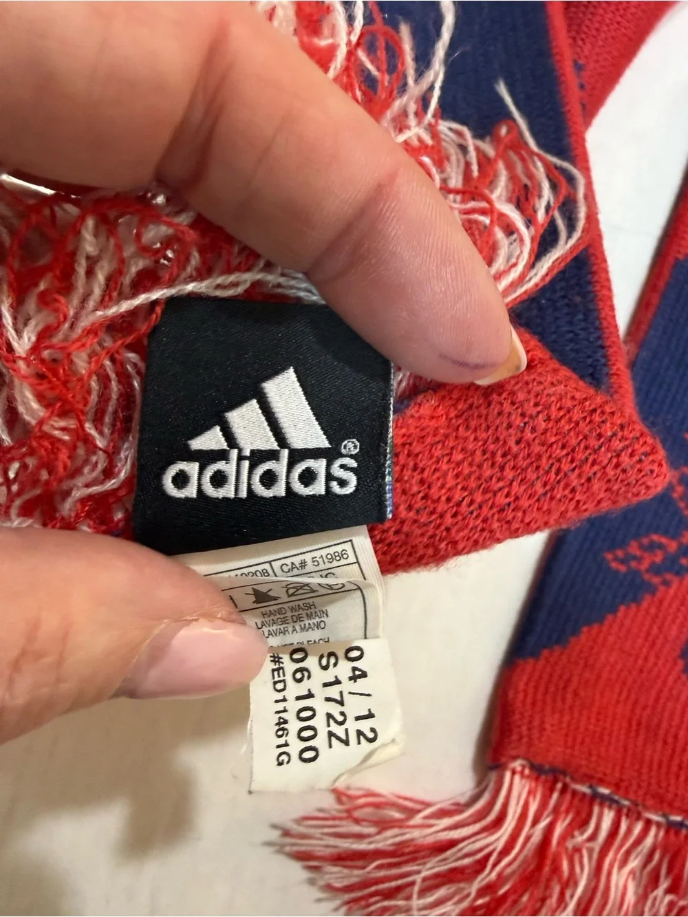Adidas Reversible New York Red Bulls Red Fan Scarf Adult Unisex World Cup Retro